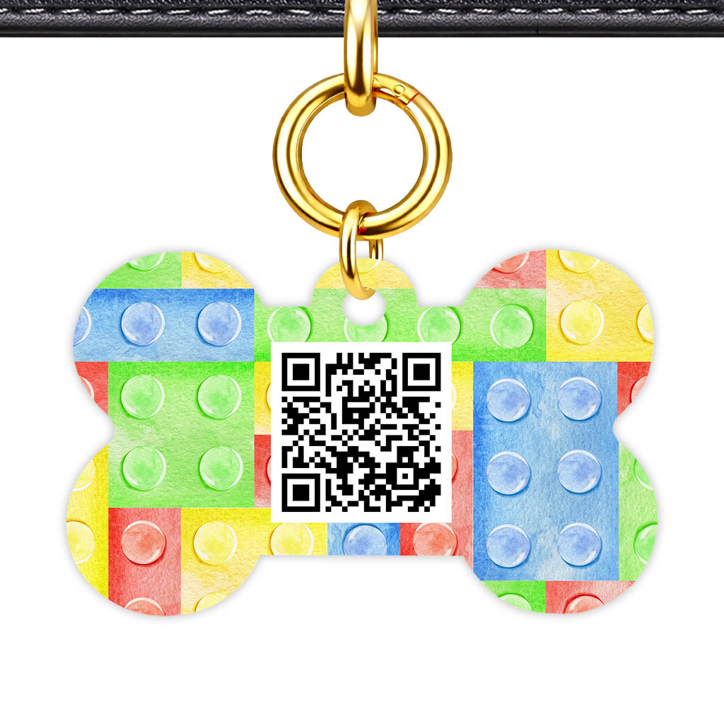 Block Pop QR Smart Pet Id Tag (Dog Tag & Cat Tag)