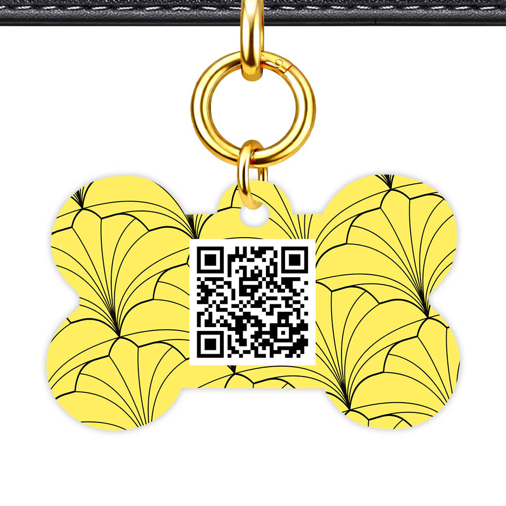 Leaf Swirl QR Smart Pet Id Tag (Dog Tag & Cat Tag)