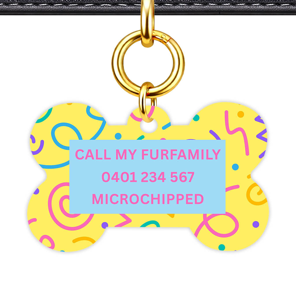 Party Squiggle Classic Pet Id (Dog Tag & Cat Tag)