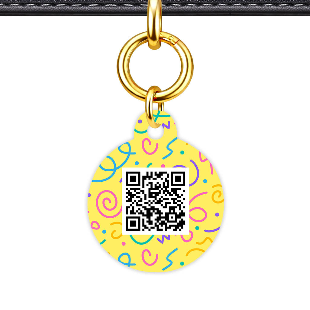 Party Squiggle QR Smart Pet Id Tag (Dog Tag & Cat Tag)
