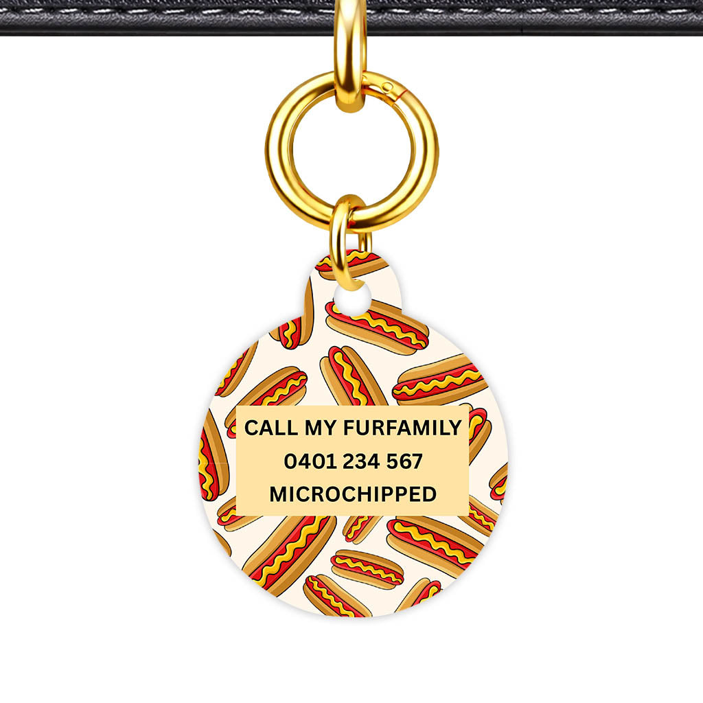 Hot Dog Classic Pet Id (Dog Tag & Cat Tag)