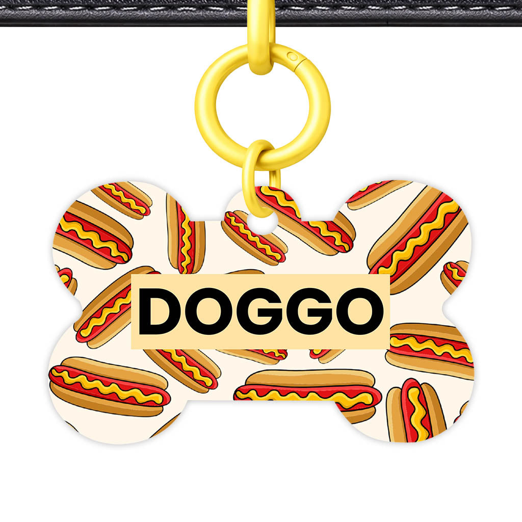 Hot Dog QR Smart Pet Id Tag (Dog Tag & Cat Tag)