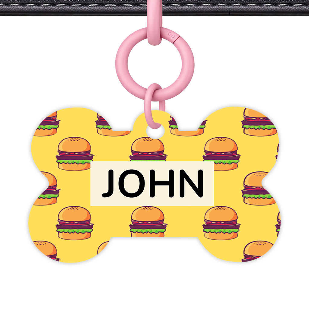 Burger Stack QR Smart Pet Id Tag (Dog Tag & Cat Tag)