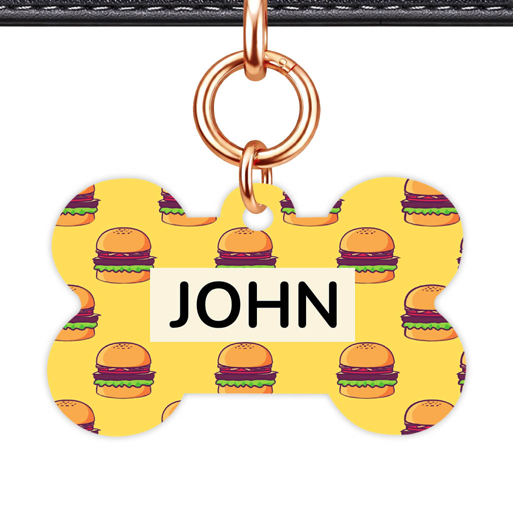 Burger Stack QR Smart Pet Id Tag (Dog Tag & Cat Tag)
