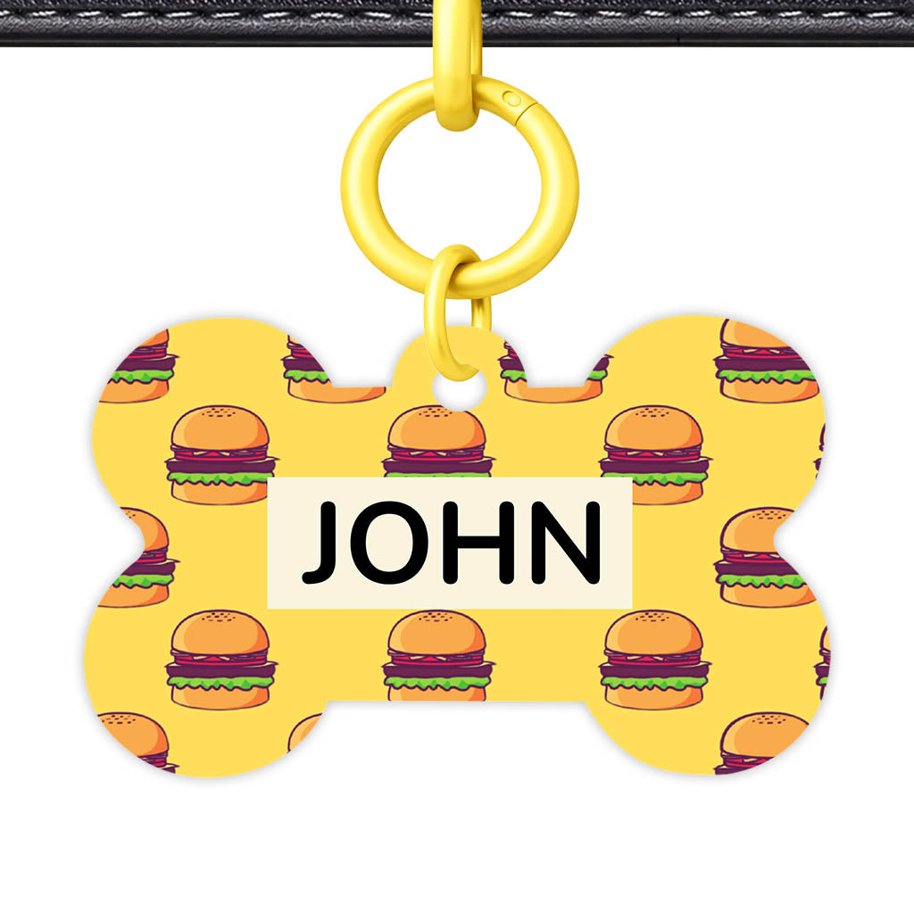 Burger Stack QR Smart Pet Id Tag (Dog Tag & Cat Tag)