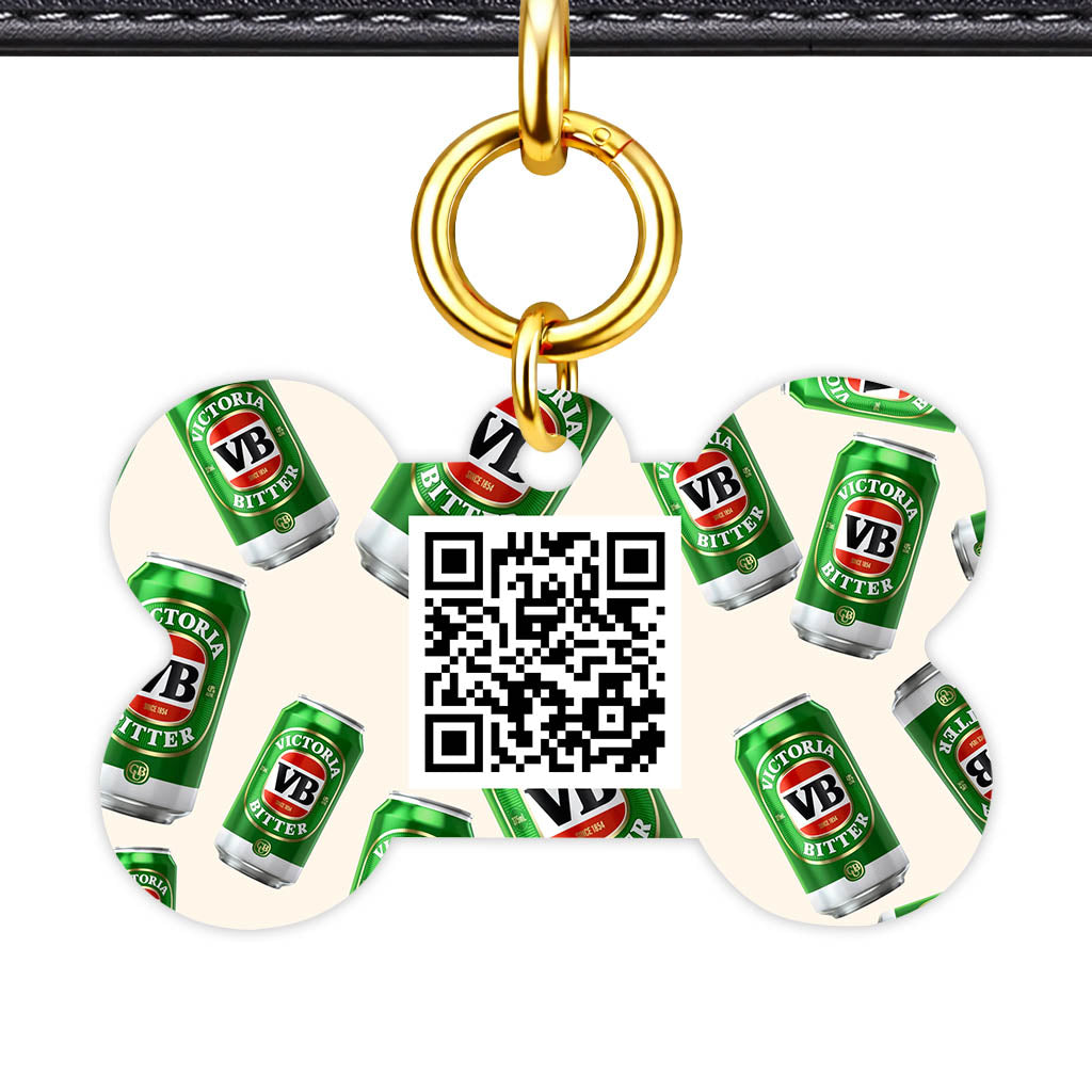 Vintage Beer QR Smart Pet Id Tag (Dog Tag & Cat Tag)