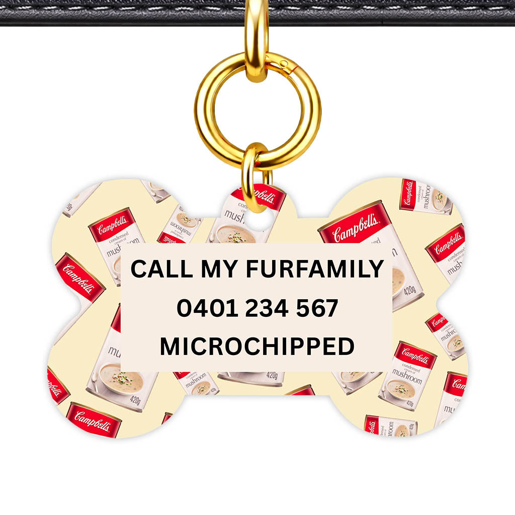 Canned Mushroom Soup Classic Pet Id (Dog Tag & Cat Tag)