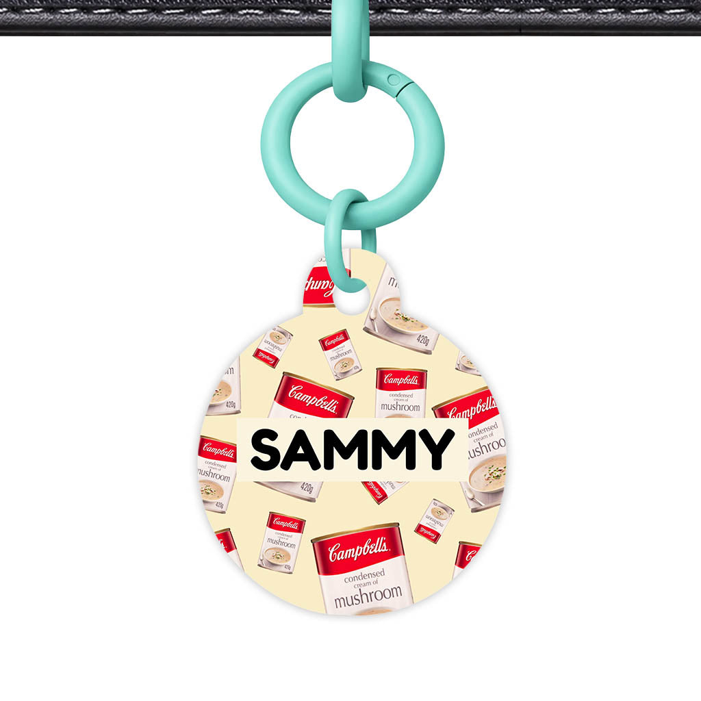 Canned Mushroom Soup QR Smart Pet Id Tag (Dog Tag & Cat Tag)