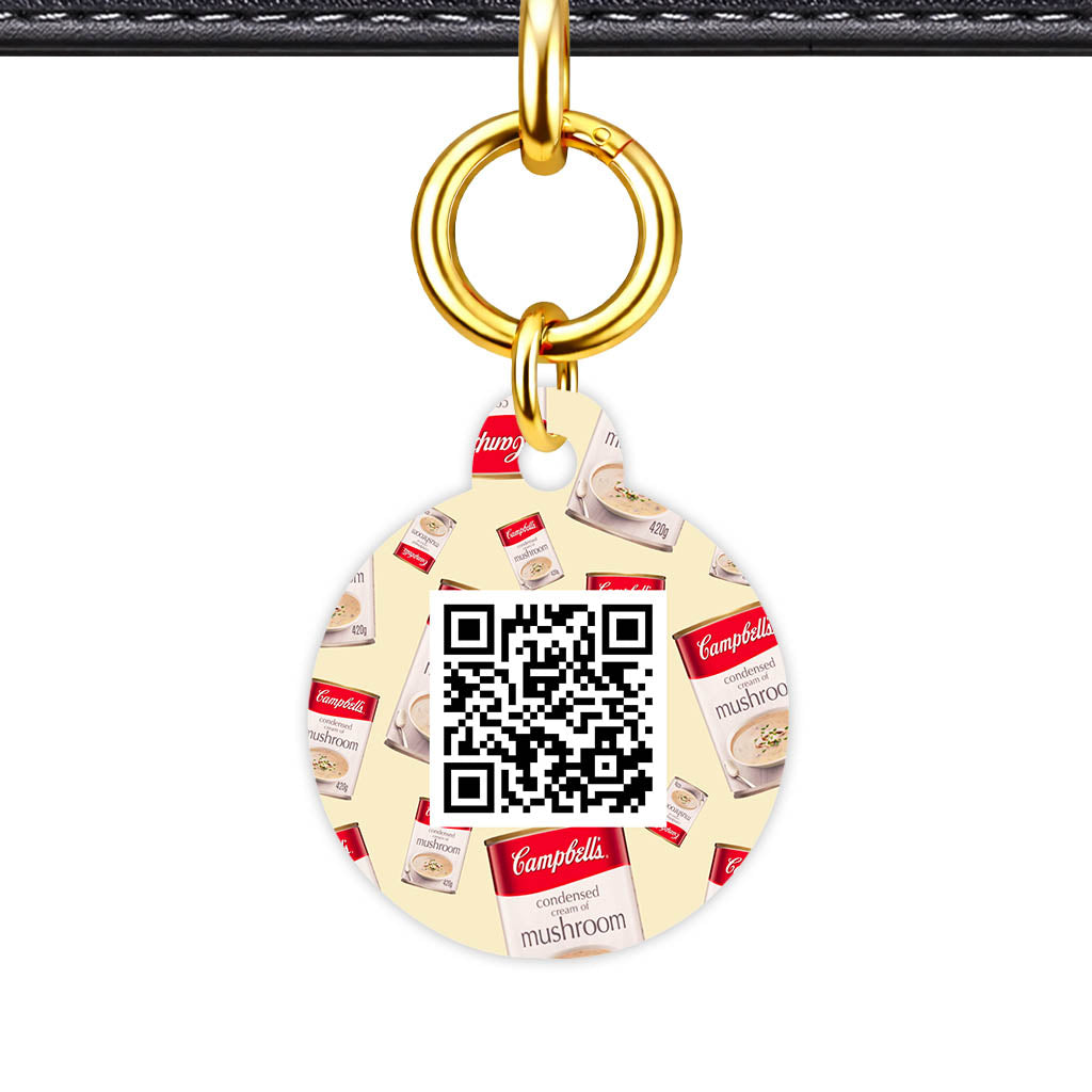 Canned Mushroom Soup QR Smart Pet Id Tag (Dog Tag & Cat Tag)