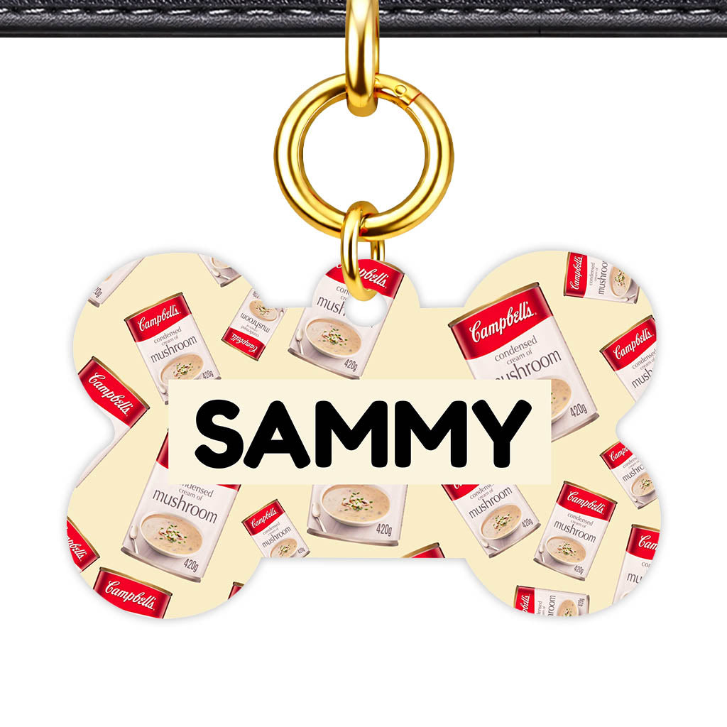 Canned Mushroom Soup QR Smart Pet Id Tag (Dog Tag & Cat Tag)