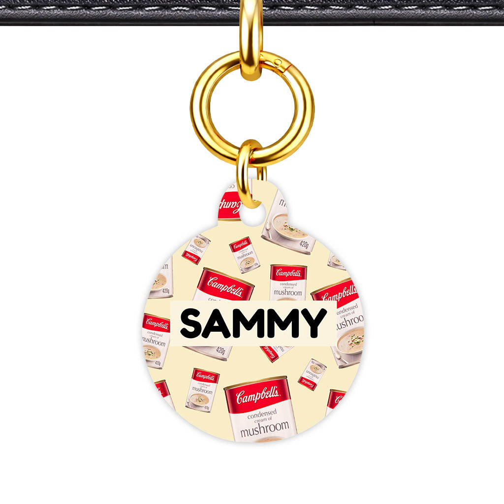 Canned Mushroom Soup QR Smart Pet Id Tag (Dog Tag & Cat Tag)