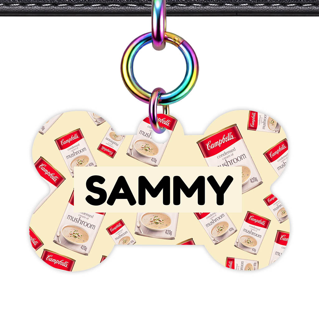 Canned Mushroom Soup QR Smart Pet Id Tag (Dog Tag & Cat Tag)