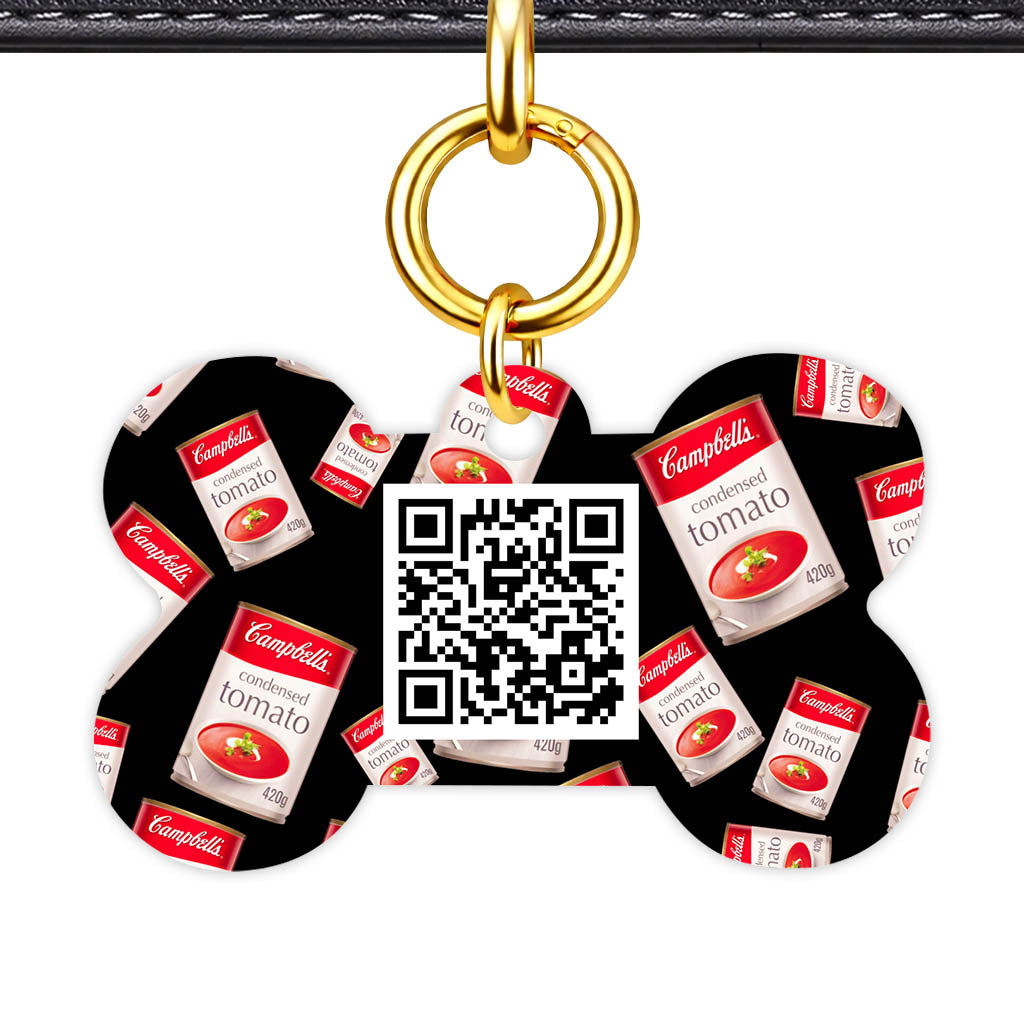 Canned Tomato Soup QR Smart Pet Id Tag (Dog Tag & Cat Tag)