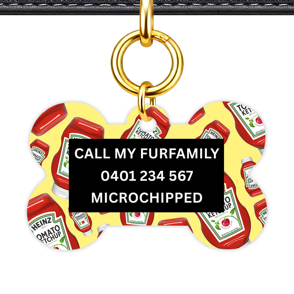 Ketchup Fun Classic Pet Id (Dog Tag & Cat Tag)