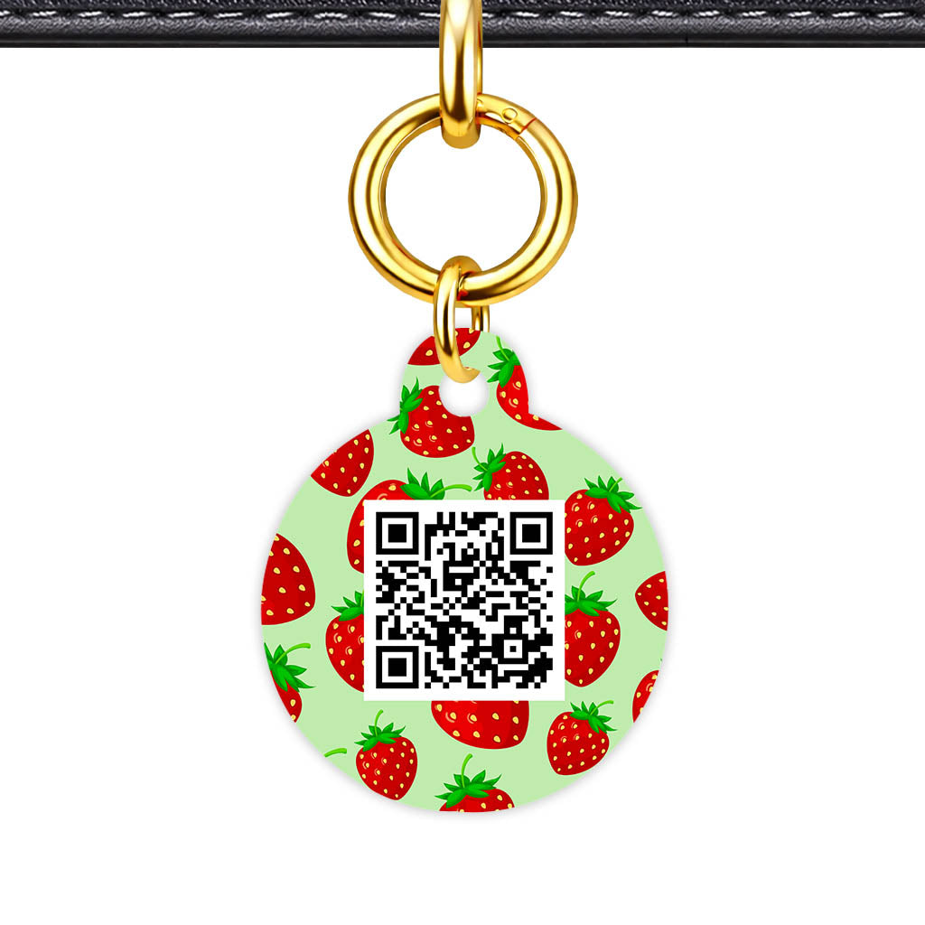Strawberry Pop QR Smart Pet Id Tag (Dog Tag & Cat Tag)
