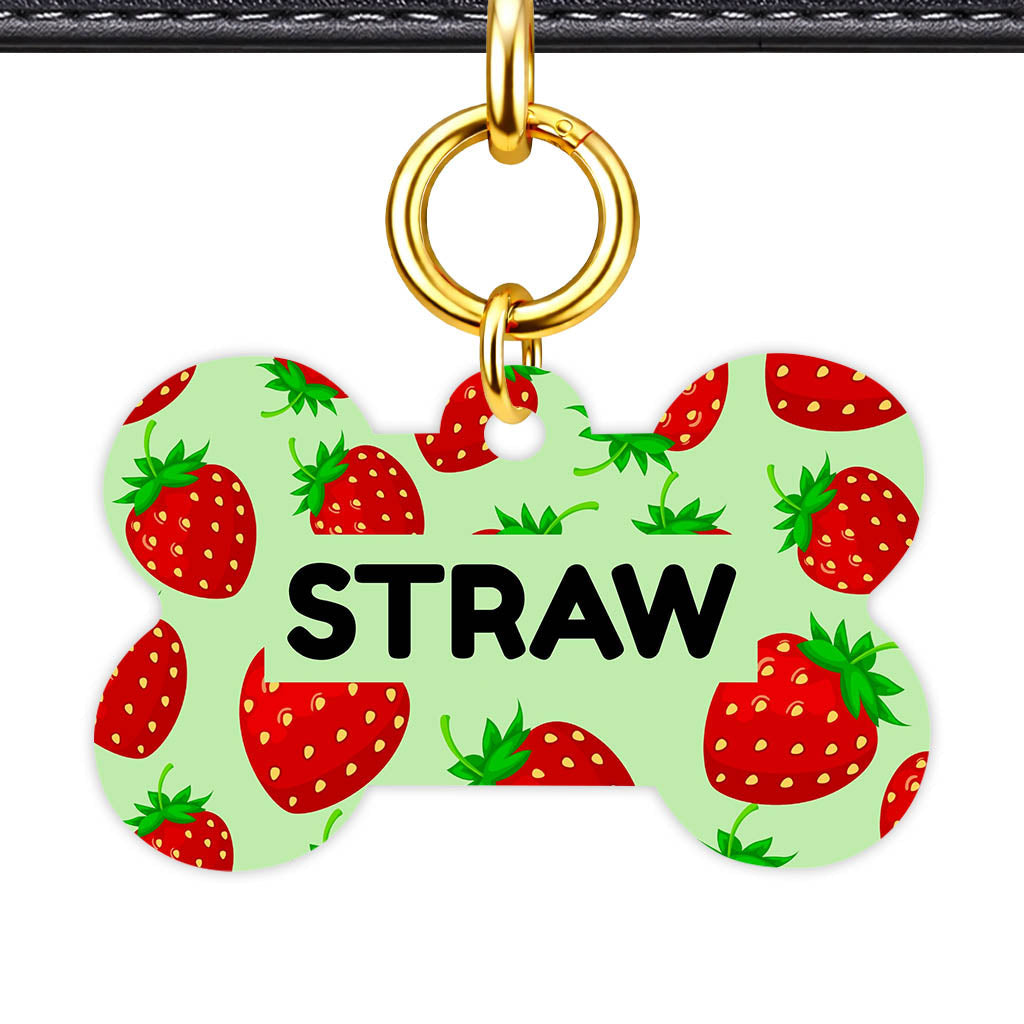 Strawberry Pop QR Smart Pet Id Tag (Dog Tag & Cat Tag)