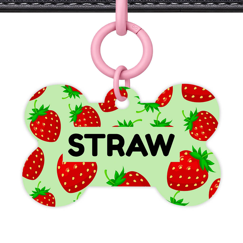 Strawberry Pop QR Smart Pet Id Tag (Dog Tag & Cat Tag)