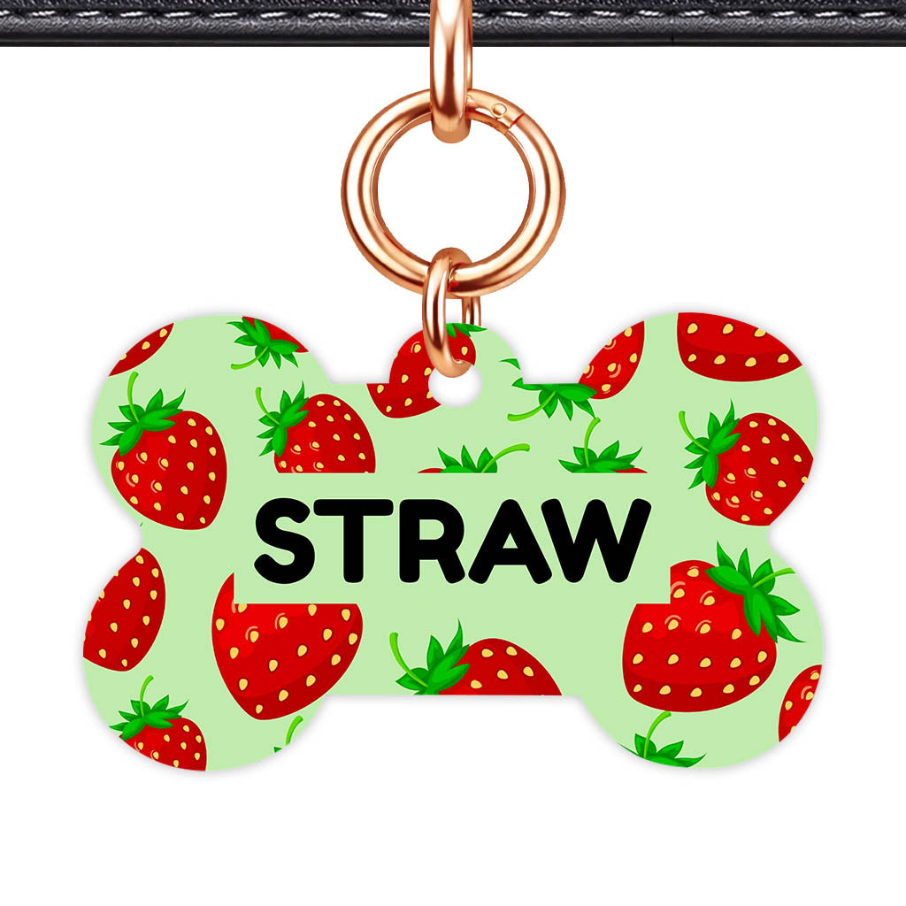 Strawberry Pop QR Smart Pet Id Tag (Dog Tag & Cat Tag)