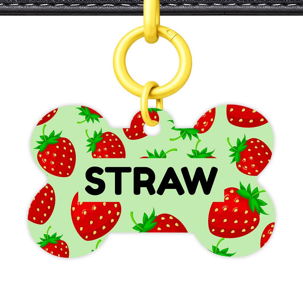 Strawberry Pop QR Smart Pet Id Tag (Dog Tag & Cat Tag)