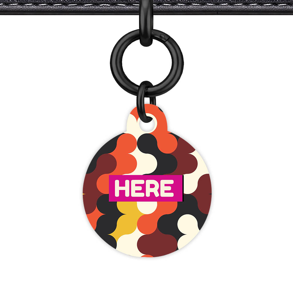Retro Shapes QR Smart Pet Id Tag (Dog Tag & Cat Tag)
