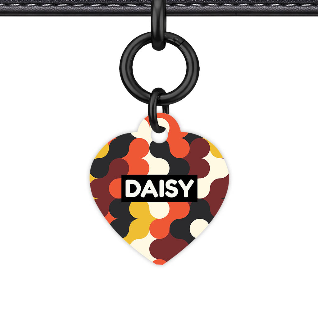 Retro Shapes QR Smart Pet Id Tag (Dog Tag & Cat Tag)