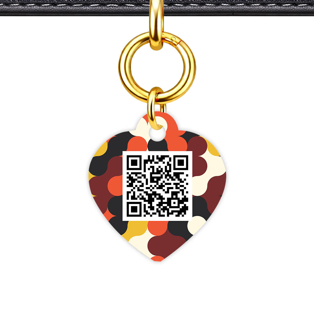Retro Shapes QR Smart Pet Id Tag (Dog Tag & Cat Tag)