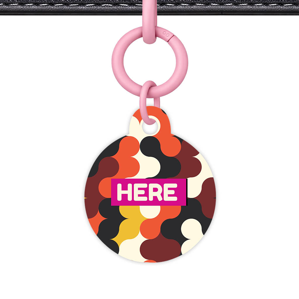 Retro Shapes QR Smart Pet Id Tag (Dog Tag & Cat Tag)