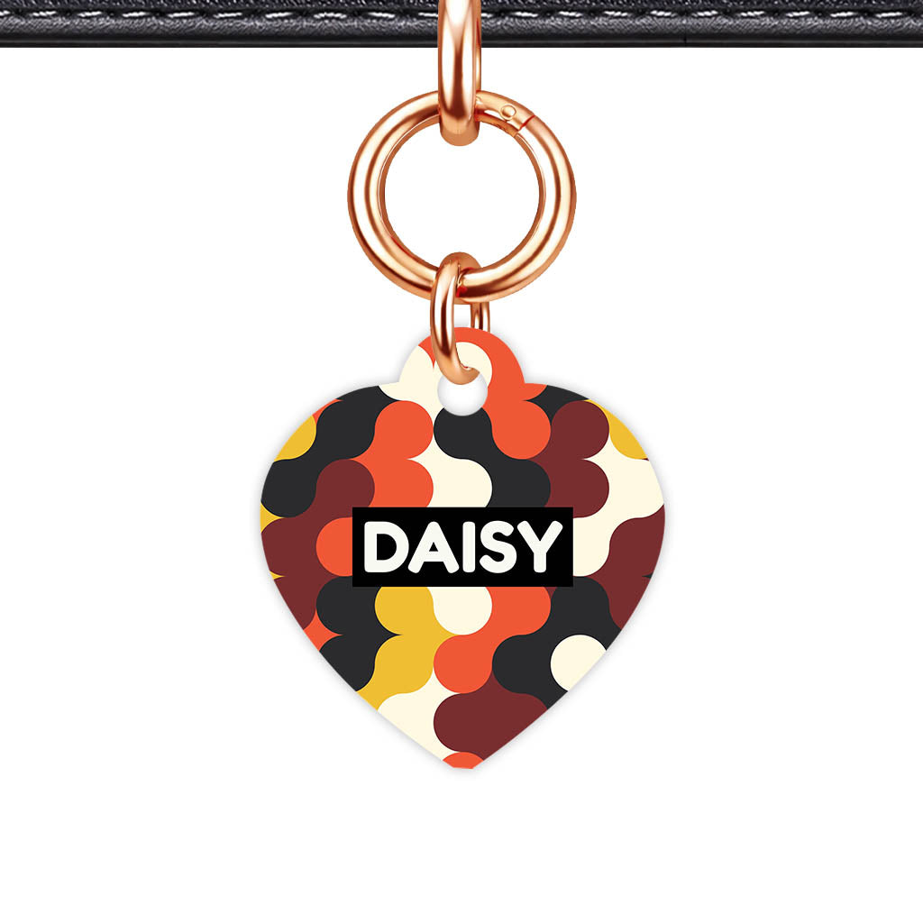 Retro Shapes QR Smart Pet Id Tag (Dog Tag & Cat Tag)