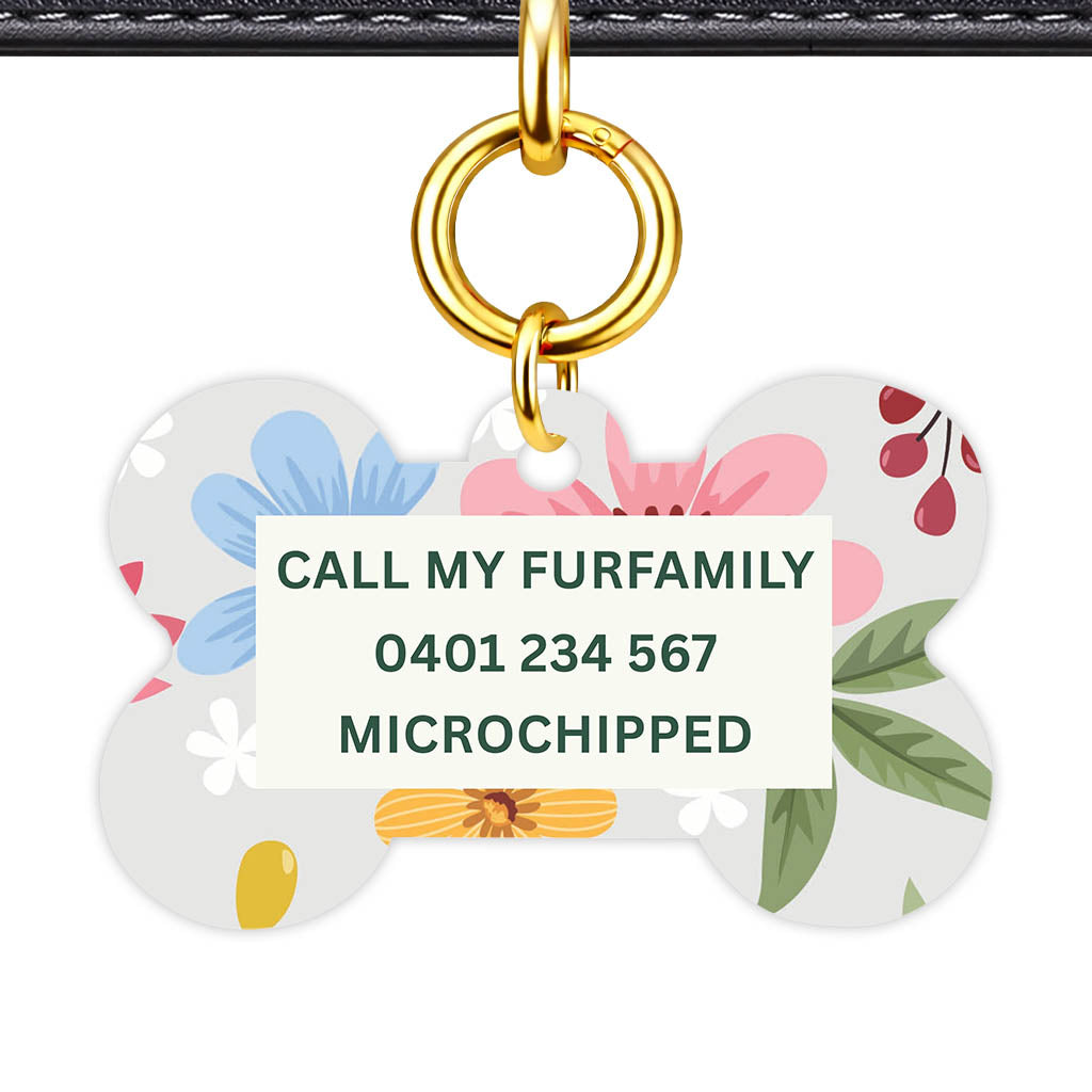 Soft Floral Classic Pet Id (Dog Tag & Cat Tag) - view 28 | Dogsy & Co