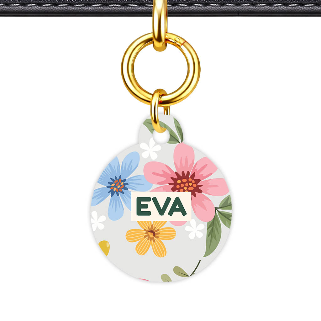 Soft Floral QR Smart Pet Id Tag (Dog Tag & Cat Tag)