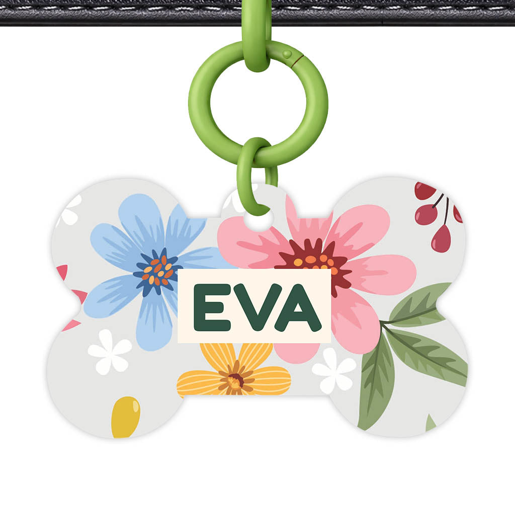 Soft Floral QR Smart Pet Id Tag (Dog Tag & Cat Tag)