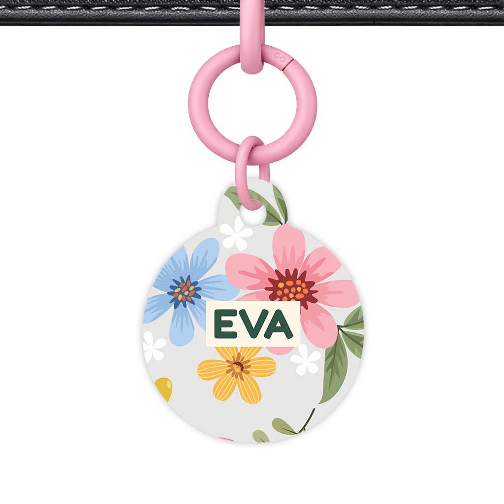 Soft Floral QR Smart Pet Id Tag (Dog Tag & Cat Tag)