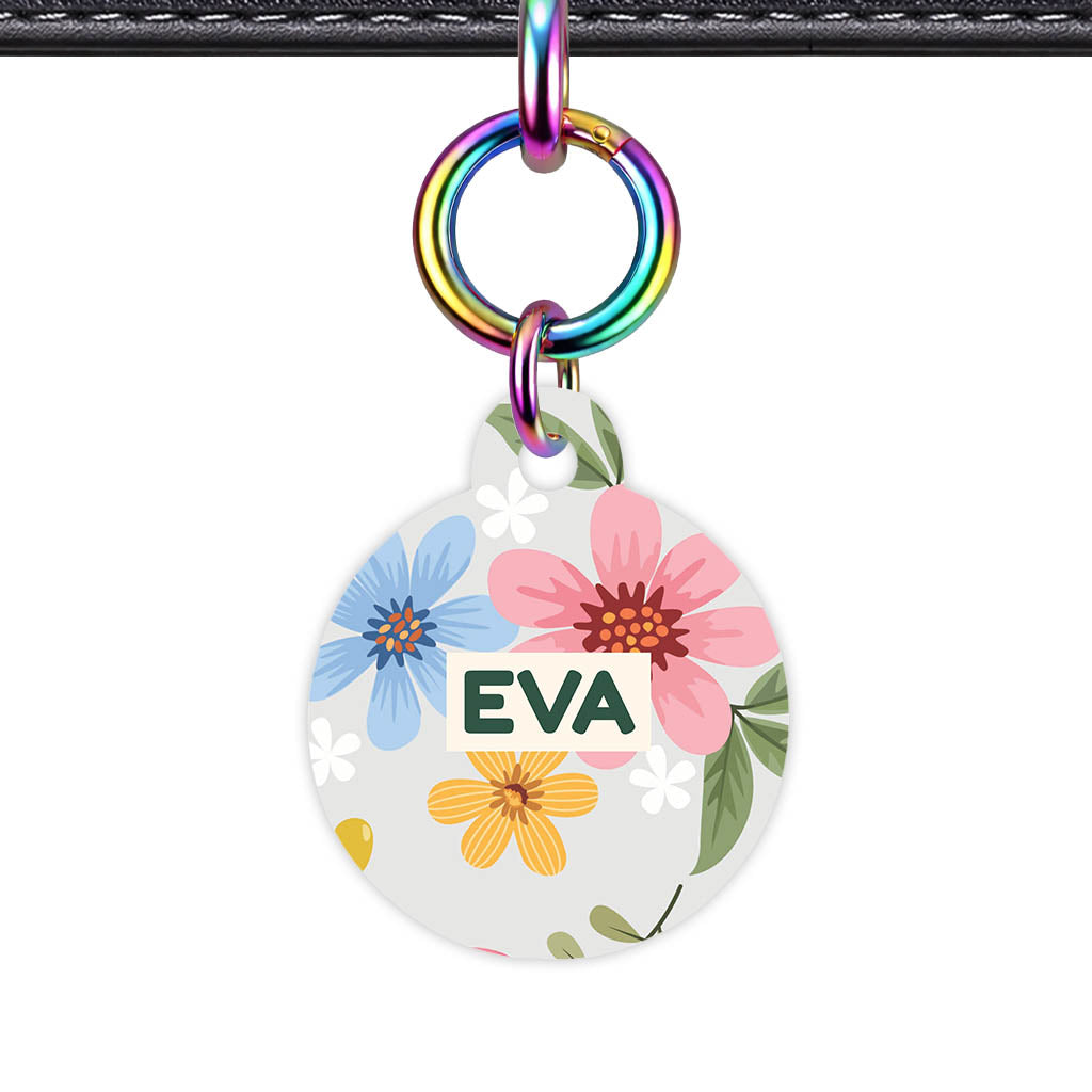 Soft Floral QR Smart Pet Id Tag (Dog Tag & Cat Tag)