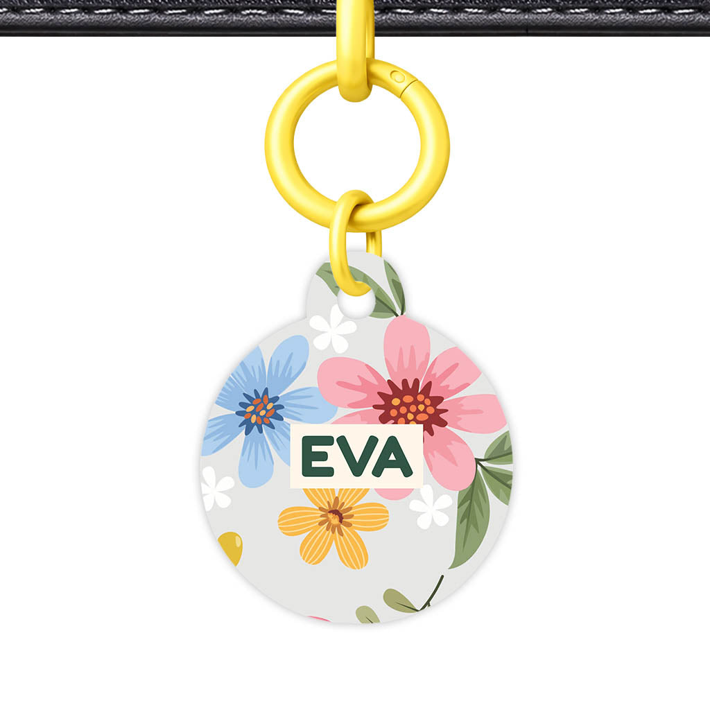 Soft Floral QR Smart Pet Id Tag (Dog Tag & Cat Tag)