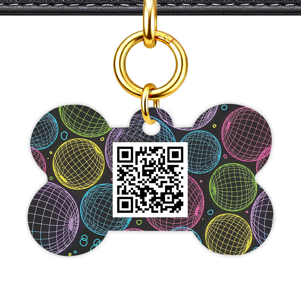 Geo Lines QR Smart Pet Id Tag (Dog Tag & Cat Tag)