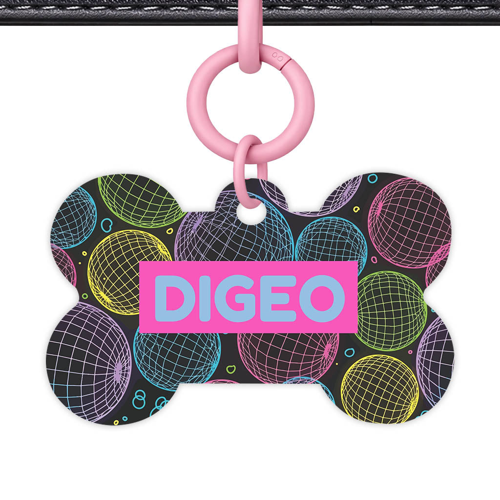 Geo Lines QR Smart Pet Id Tag (Dog Tag & Cat Tag)