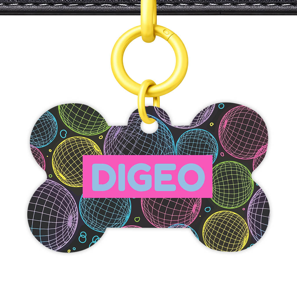 Geo Lines QR Smart Pet Id Tag (Dog Tag & Cat Tag)