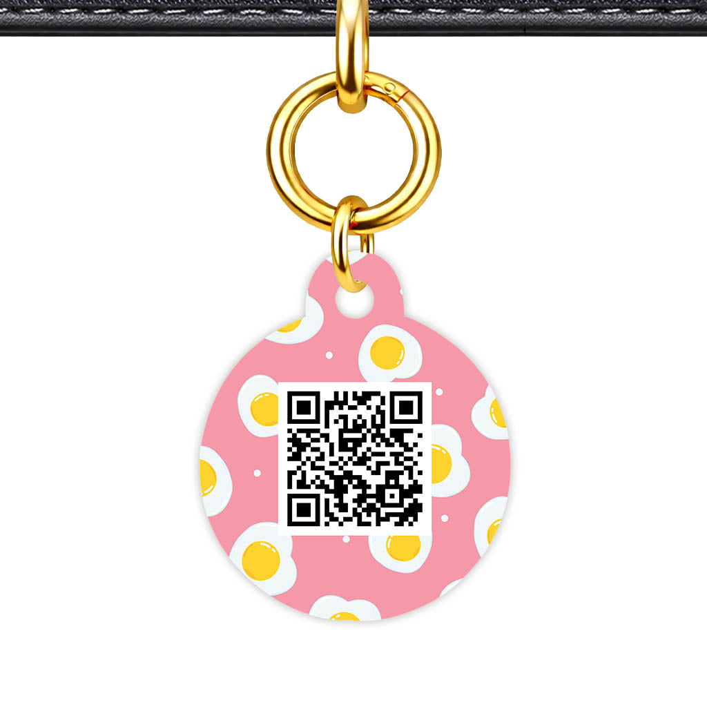 Fried Eggs QR Smart Pet Id Tag (Dog Tag & Cat Tag)
