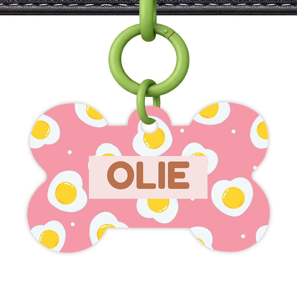 Fried Eggs QR Smart Pet Id Tag (Dog Tag & Cat Tag)