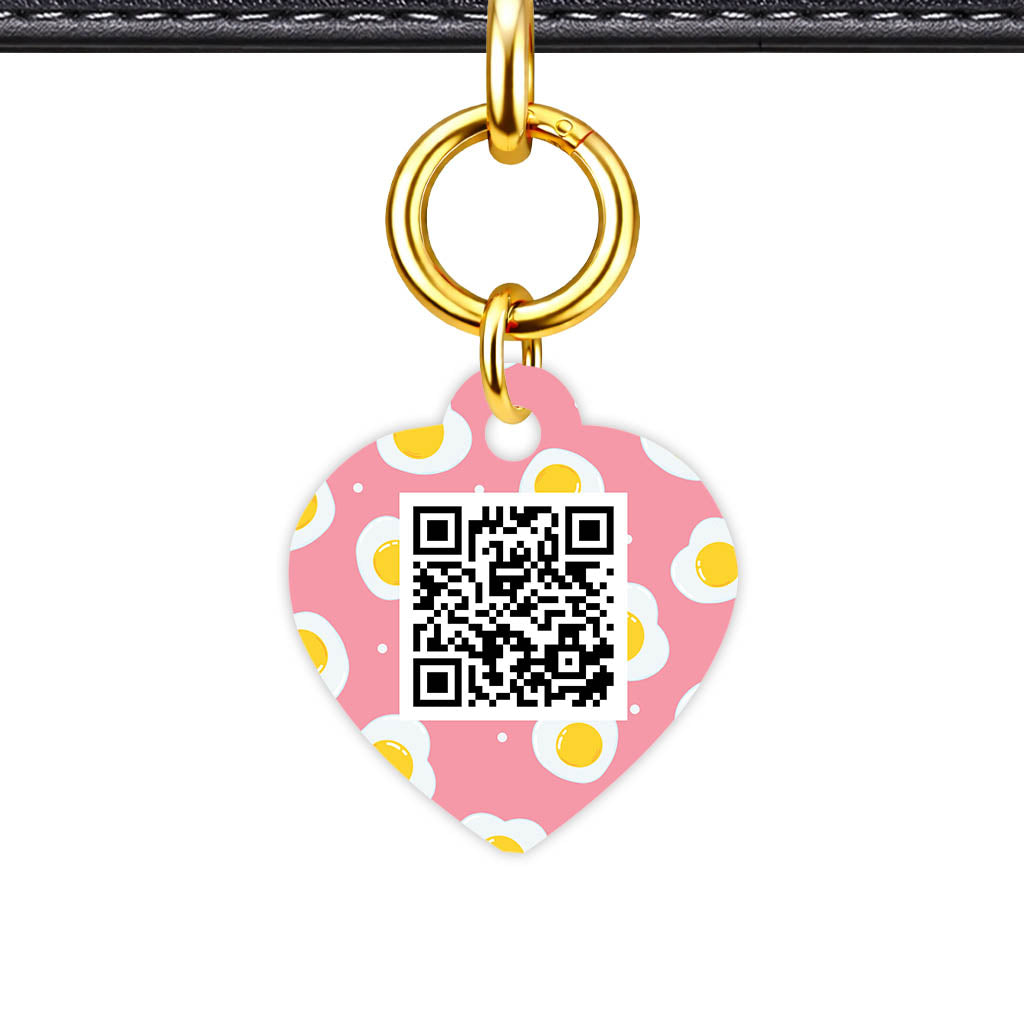 Fried Eggs QR Smart Pet Id Tag (Dog Tag & Cat Tag)