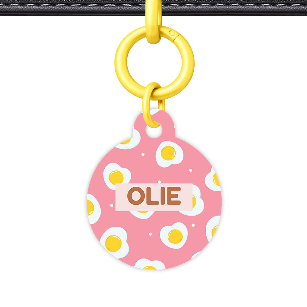 Fried Eggs QR Smart Pet Id Tag (Dog Tag & Cat Tag)