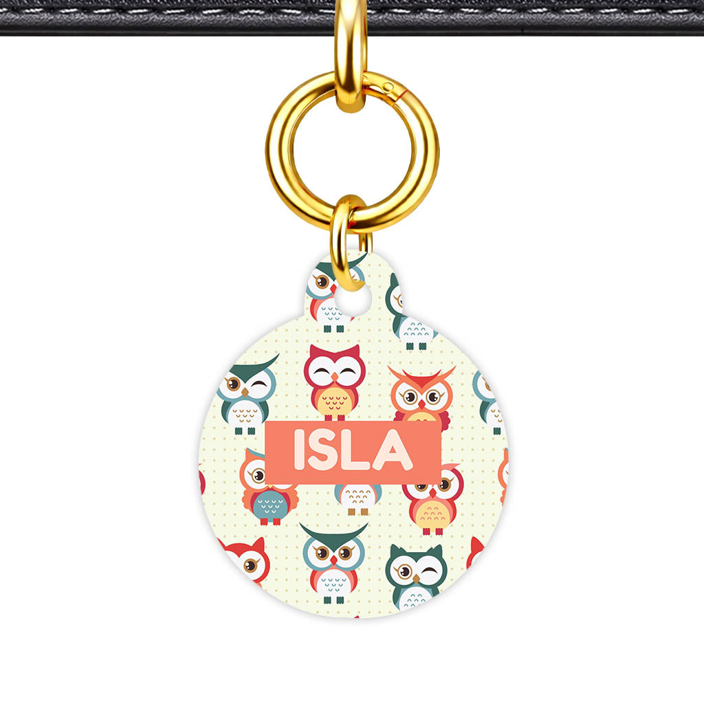 Owls QR Smart Pet Id Tag (Dog Tag & Cat Tag)