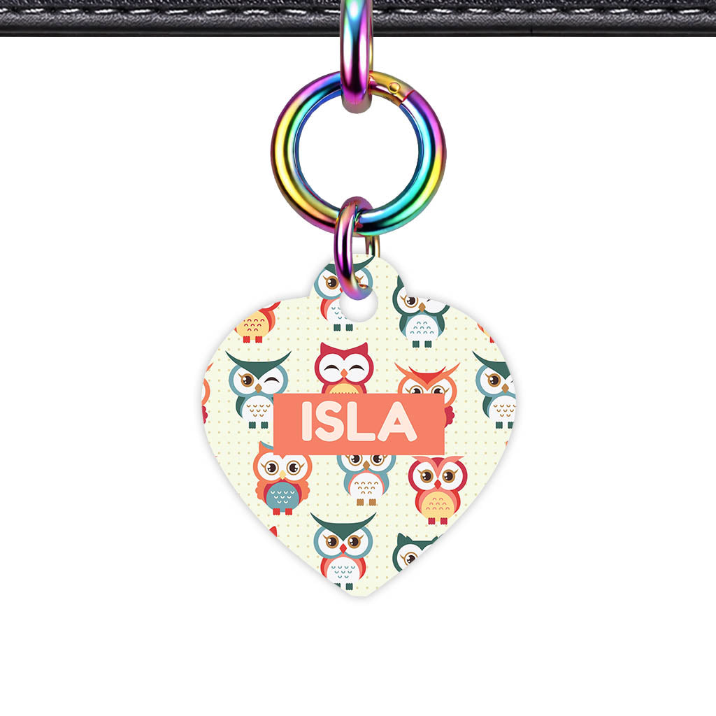 Owls QR Smart Pet Id Tag (Dog Tag & Cat Tag)