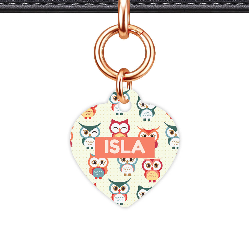 Owls QR Smart Pet Id Tag (Dog Tag & Cat Tag)
