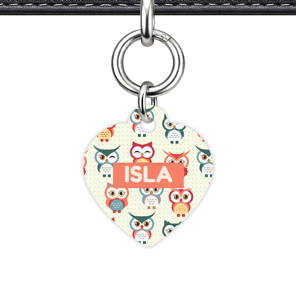 Owls QR Smart Pet Id Tag (Dog Tag & Cat Tag)