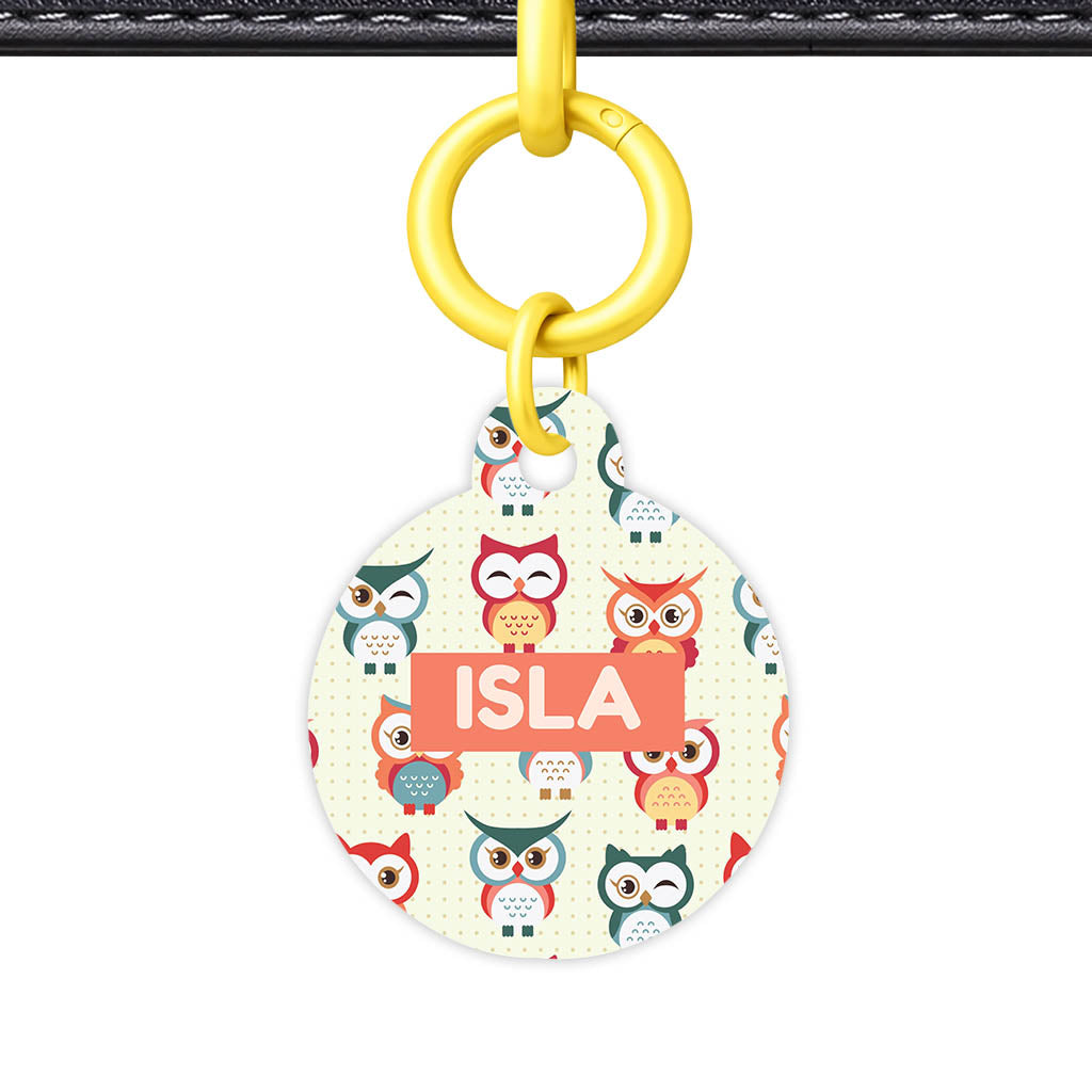 Owls QR Smart Pet Id Tag (Dog Tag & Cat Tag)