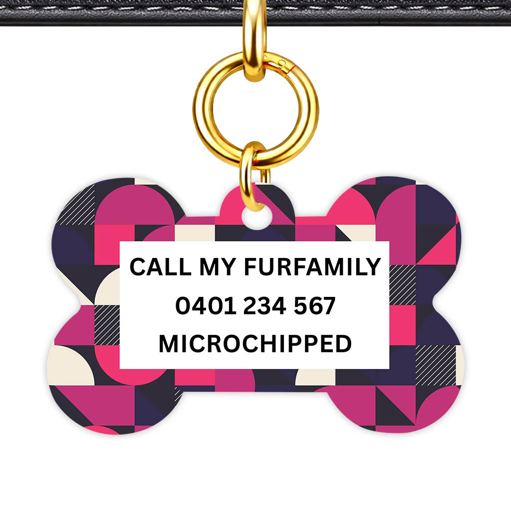 Graphic Grid Classic Pet Id (Dog Tag & Cat Tag)