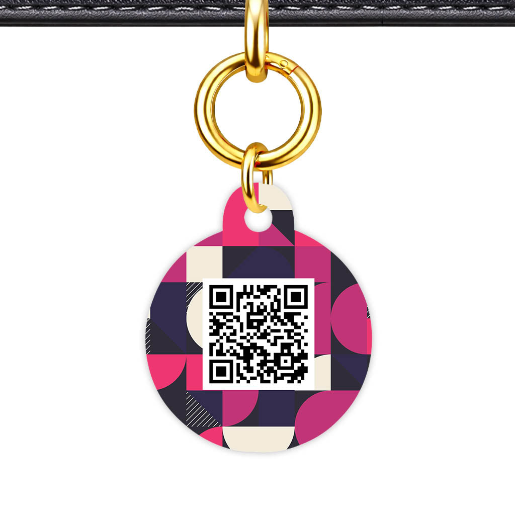 Graphic Grid QR Smart Pet Id Tag (Dog Tag & Cat Tag)