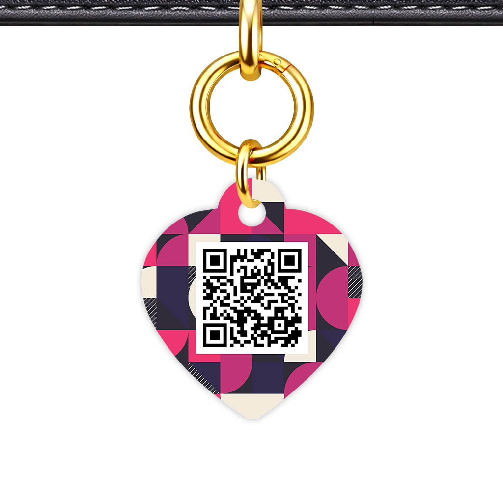 Graphic Grid QR Smart Pet Id Tag (Dog Tag & Cat Tag)