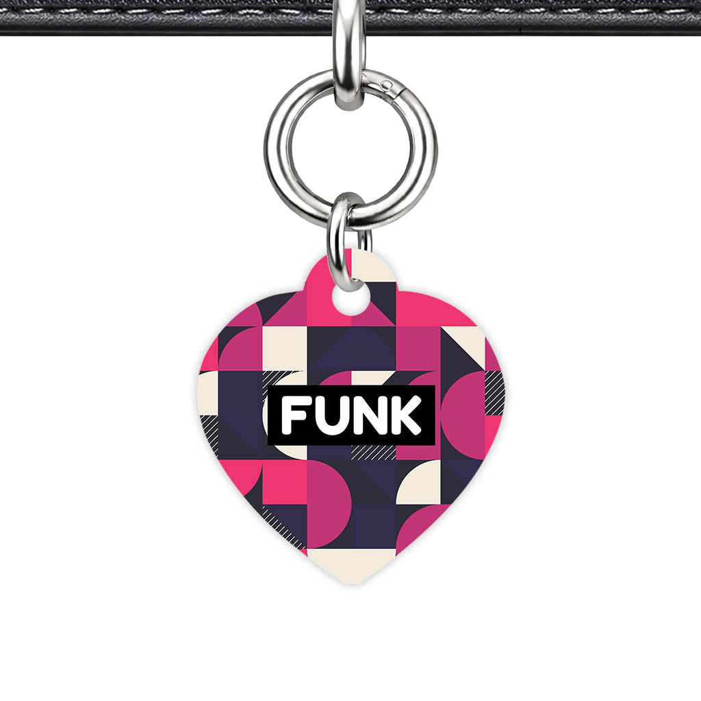 Patterns Dog Tag Gold QR Smart Vol 6 | 5 Designs | Heart Bone Circle | Pet ID Tag - Qr Smart Id Unique Graphic Grid Qr Smart Pet Id Dog Tag And Cat Tag 2030